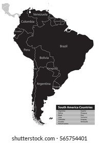 Mapa de fondo de Sudamérica