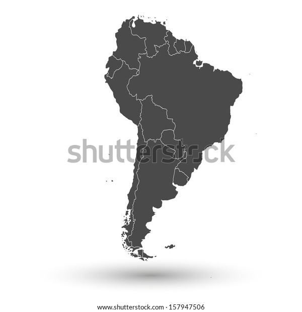 South America Map Background Vector Stock Vector Royalty Free