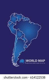South America Map design 