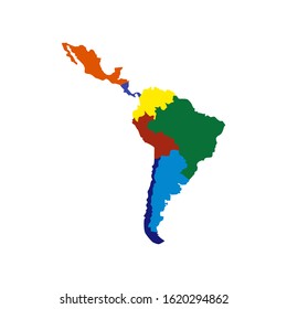 South America map icon vector design