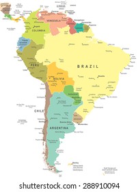 South America - map - illustration
