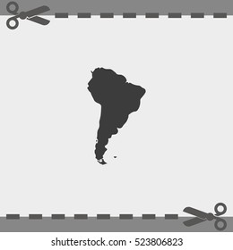 South America map illustration.