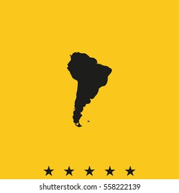 South America map illustration.