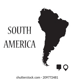 south america map, illustration in vector format