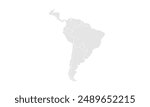 South america map illustration,isolated on white background for website layouts,background,education, precise,customizable,Travel worldwide,map silhouette backdrop,earth geography, political,reports.