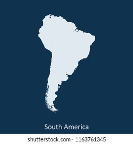 South America map vector