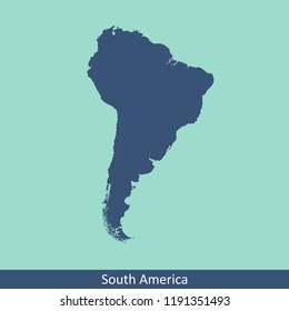 South America map vector