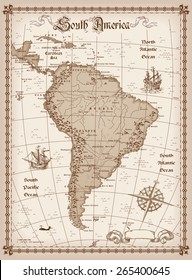 South America Map Vector 