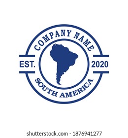 South America Map Vector , Country Logo