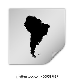 South America map vector icon