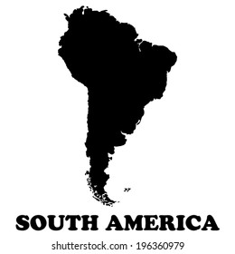 South America Map  - Vector Illustration