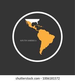 South America map.vector illustration.