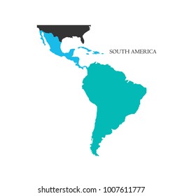 South America map.vector illustration.