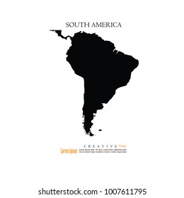 South America map.vector illustration.