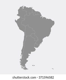 South America map,vector illustration