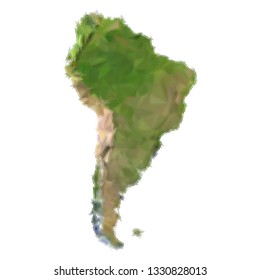 south america outline map vector