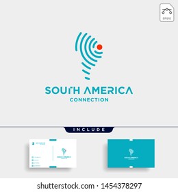 south america signal logo design vector internet wifi symbol icon