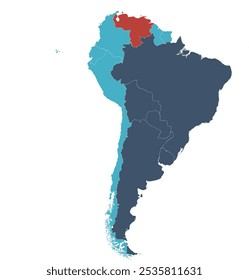 América do Sul Mercado Comum do Sul Mapa do Mercosul com os atuais 5 Estados-Membros, Venezuela e seis Estados associados (verde)