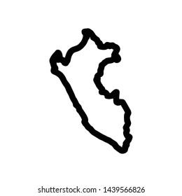 South America states map. icon. vector. logo template