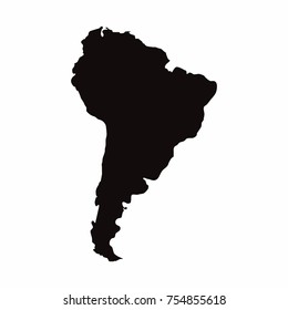 South America vector country map