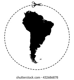 South America vector icon