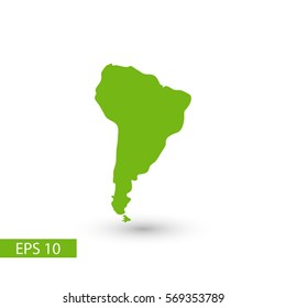South America vector icon