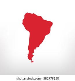 South America vector icon