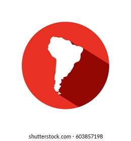 South America vector icon