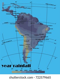 south america year rainfall