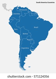 South America-highly detailed map