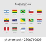 South American Continent Rectangle flag icon