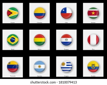 Südamerikanische Flagge - Vektorgrafik
