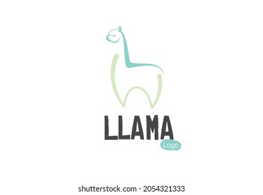 South American llama, logo concept