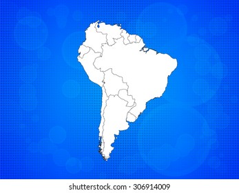 South American Map with Background