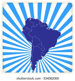 South American Map - Vector Illustration