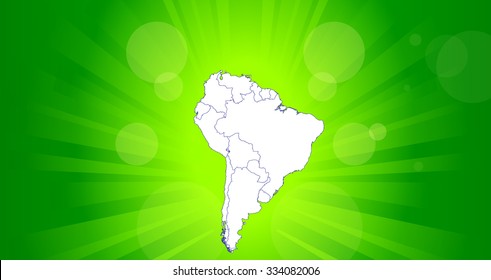 South American Map - Vector Illustration