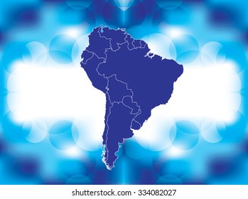South American Map - Vector Illustration