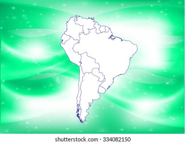 South American Map - Vector Illustration