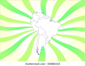 South American Map - Vector Illustration