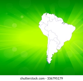 South American Map - Vector Illustration