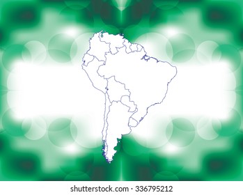 South American Map - Vector Illustration