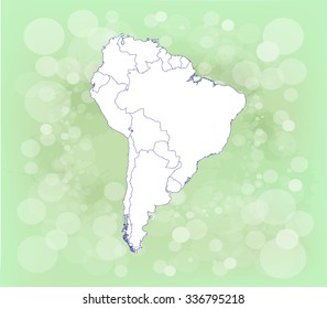 South American Map - Vector Illustration