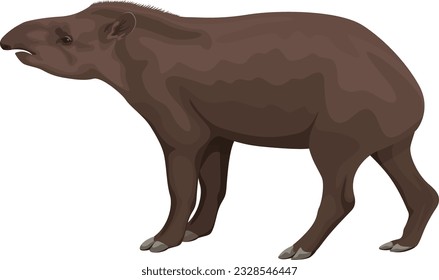 South American tapir or Lowland Tapir vector illustration