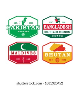 South Asia Map Vector , Asia Logo