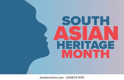 South Asian Heritage Month. Celebrate the diverse cultures and histories of South Asia. Traditional pattern. Creative art poster. Vector illustration 