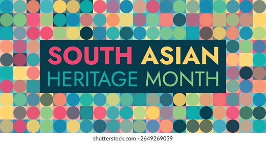 South Asian Heritage Month Celebration — Diverse Cultures, Traditional Patterns, Creative Art, Vector Illustration