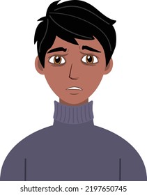 South Asian Indian Brown Teen Wearing Top Neck Sweater 