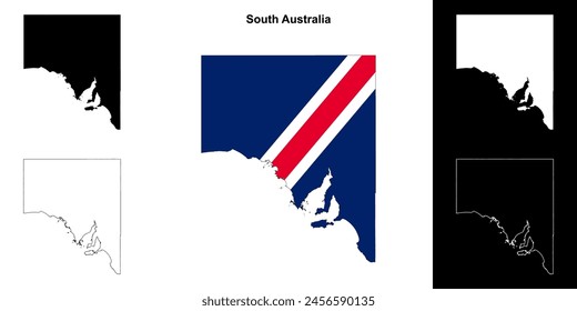 South Australia: leere Umrisskarte