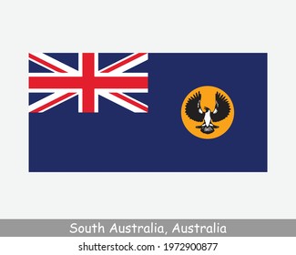 South Australia Flag. Flag of SA, AU. Australian State Banner. EPS Vector Illustration