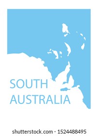 south australia map, australia area or region, vector illustration 